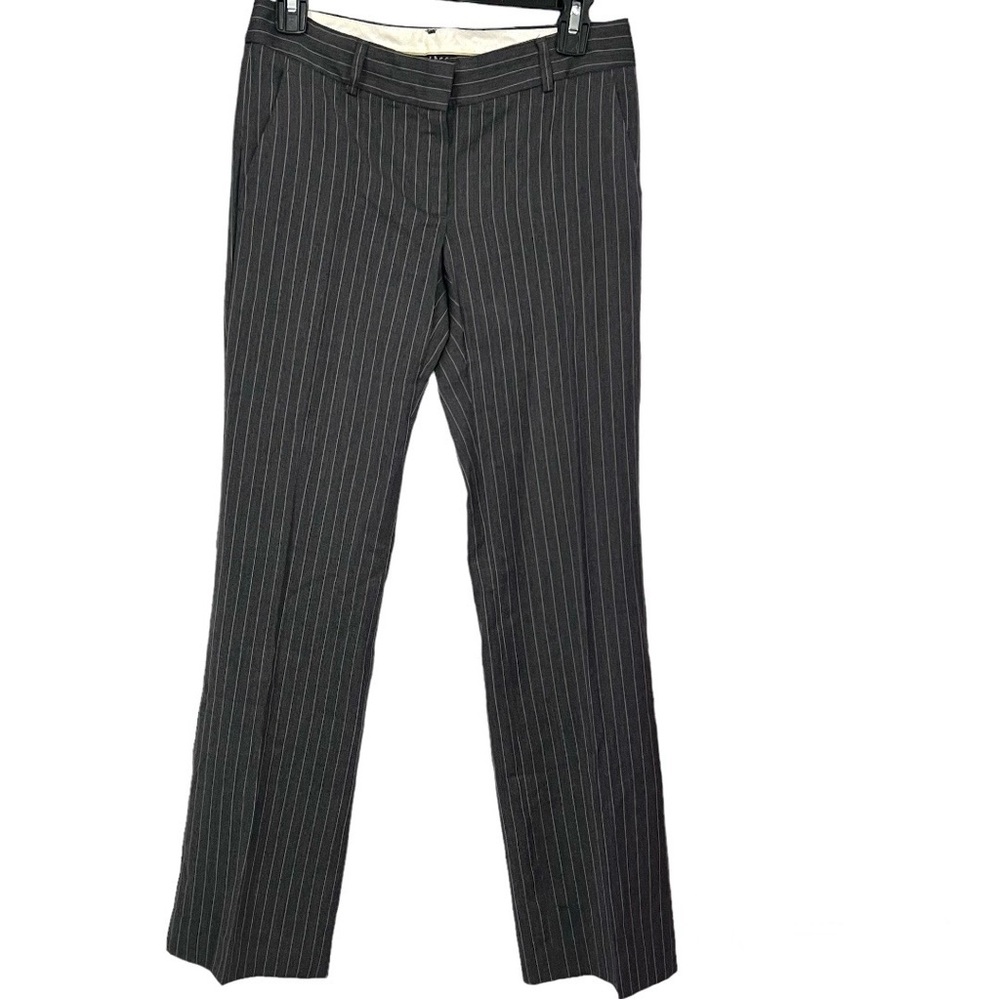 Theory Office siren Wool Pinstripe Pants Tailored Straight Leg Work Trousers